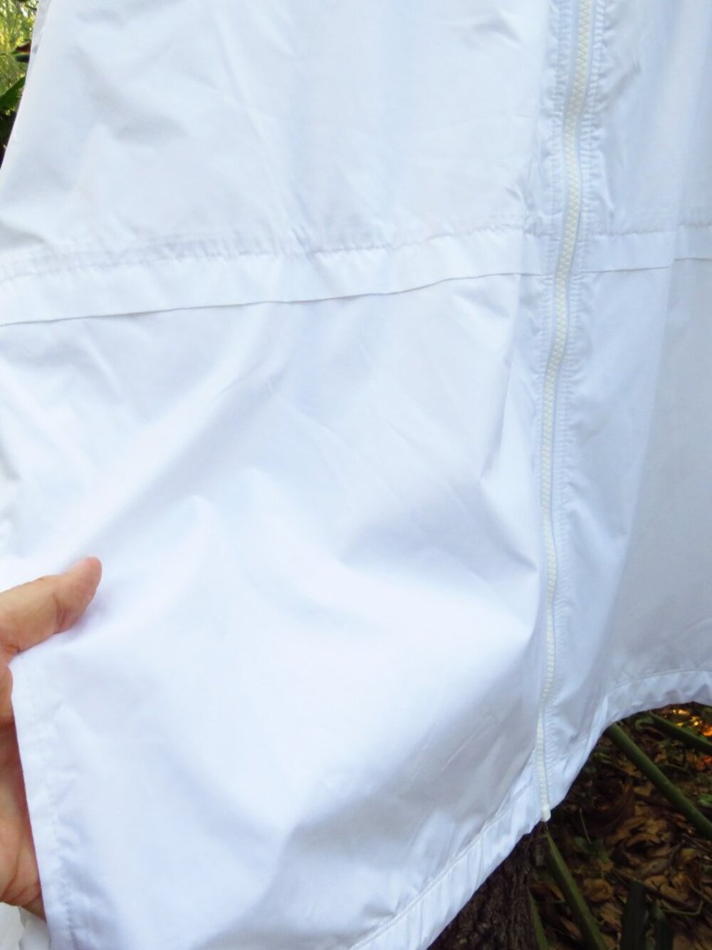 Mens Nike White Zip front windbreaker Jacket 3X with Hood - Picture 4 of 11
